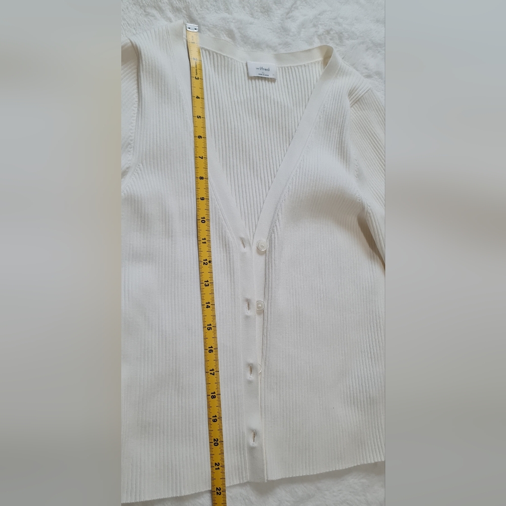 Wilfred Button-Up Cardigan, White, Size XL. - Picture 6 of 7